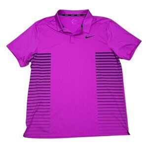 NIKE GOLF Dri-Fit Lightweight Breathable Pink Polo Tee Shirt Mens XL